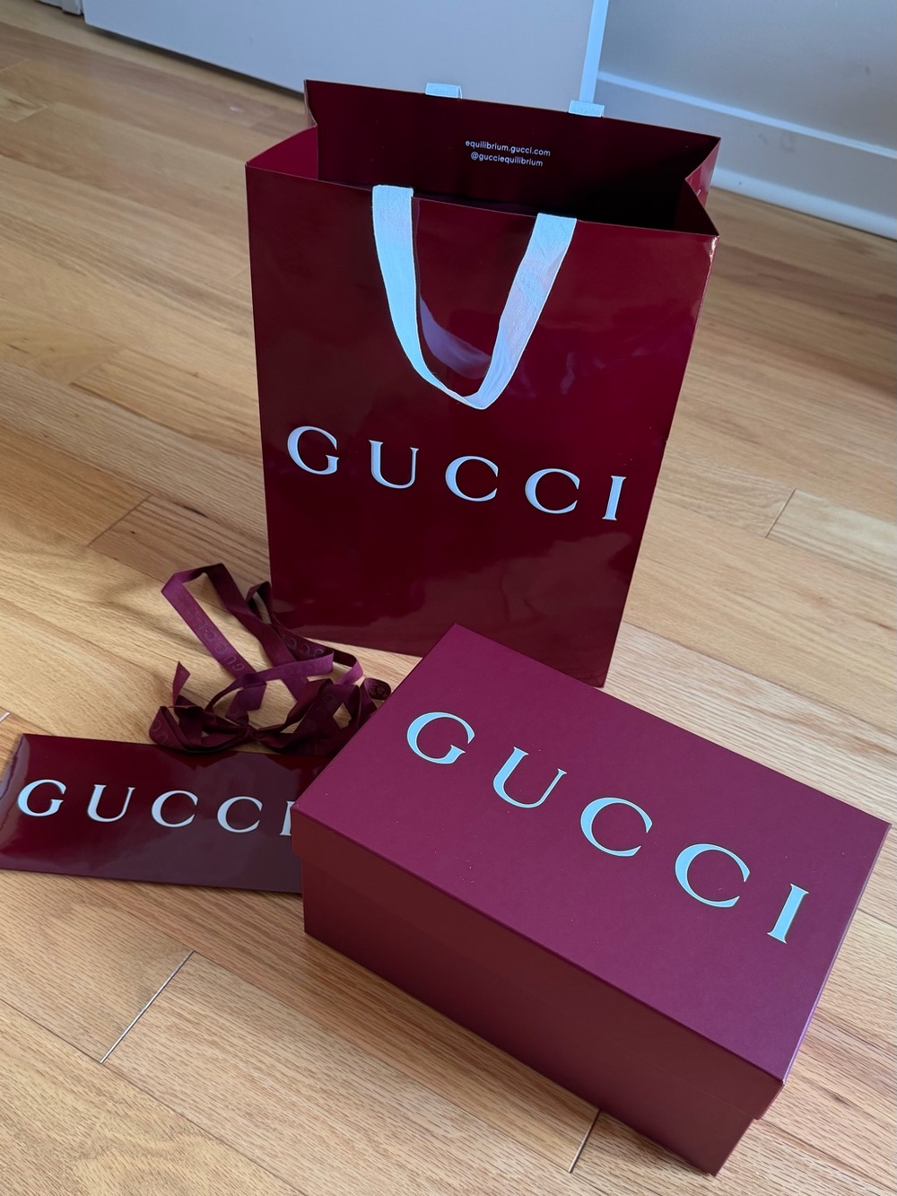 Gucci Gift Box and Shopping Bag